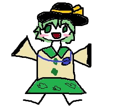 Happy Doodle of Koishi Komeiji Touhou Project