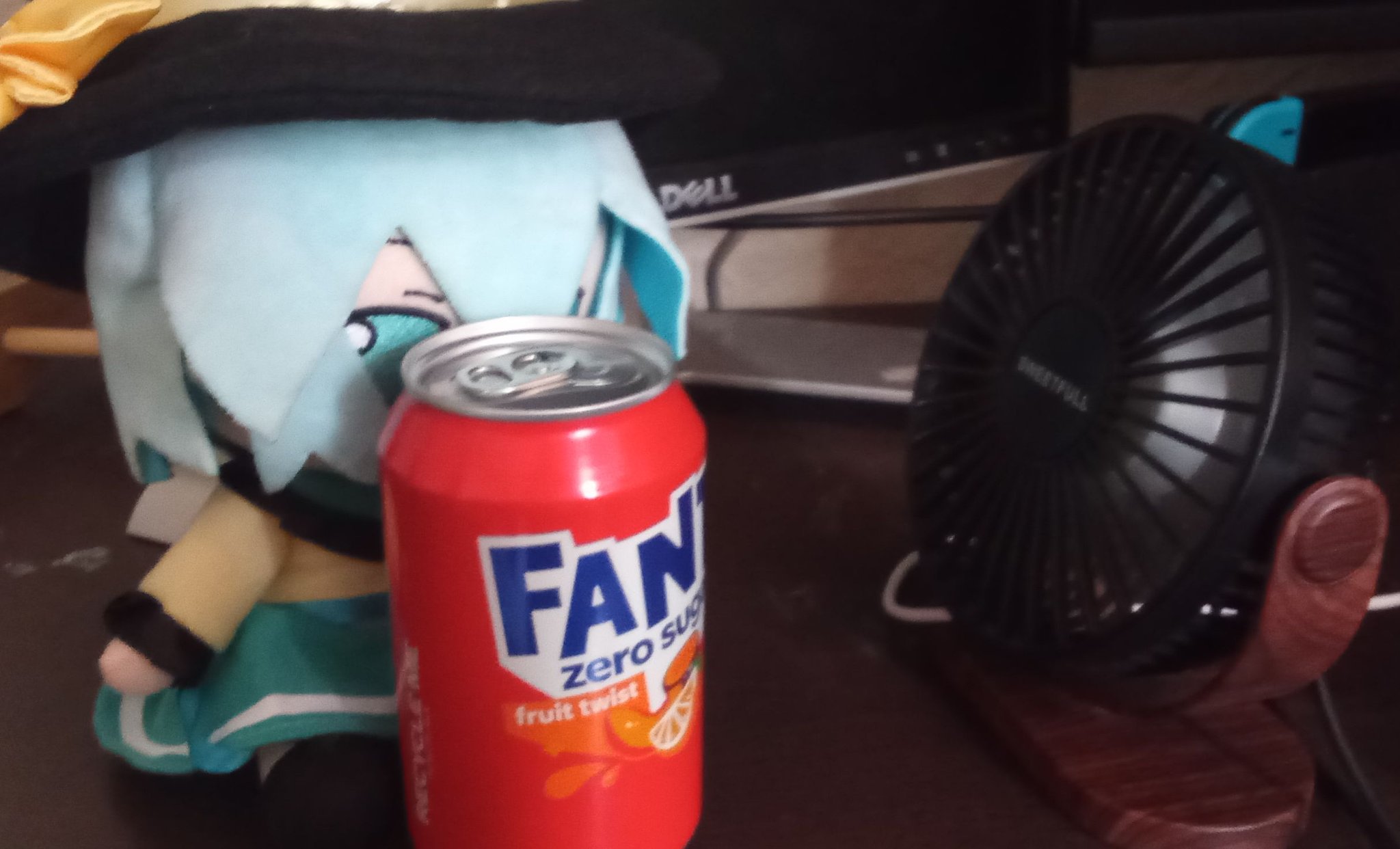 It was a very hot day... That's there's a fan!