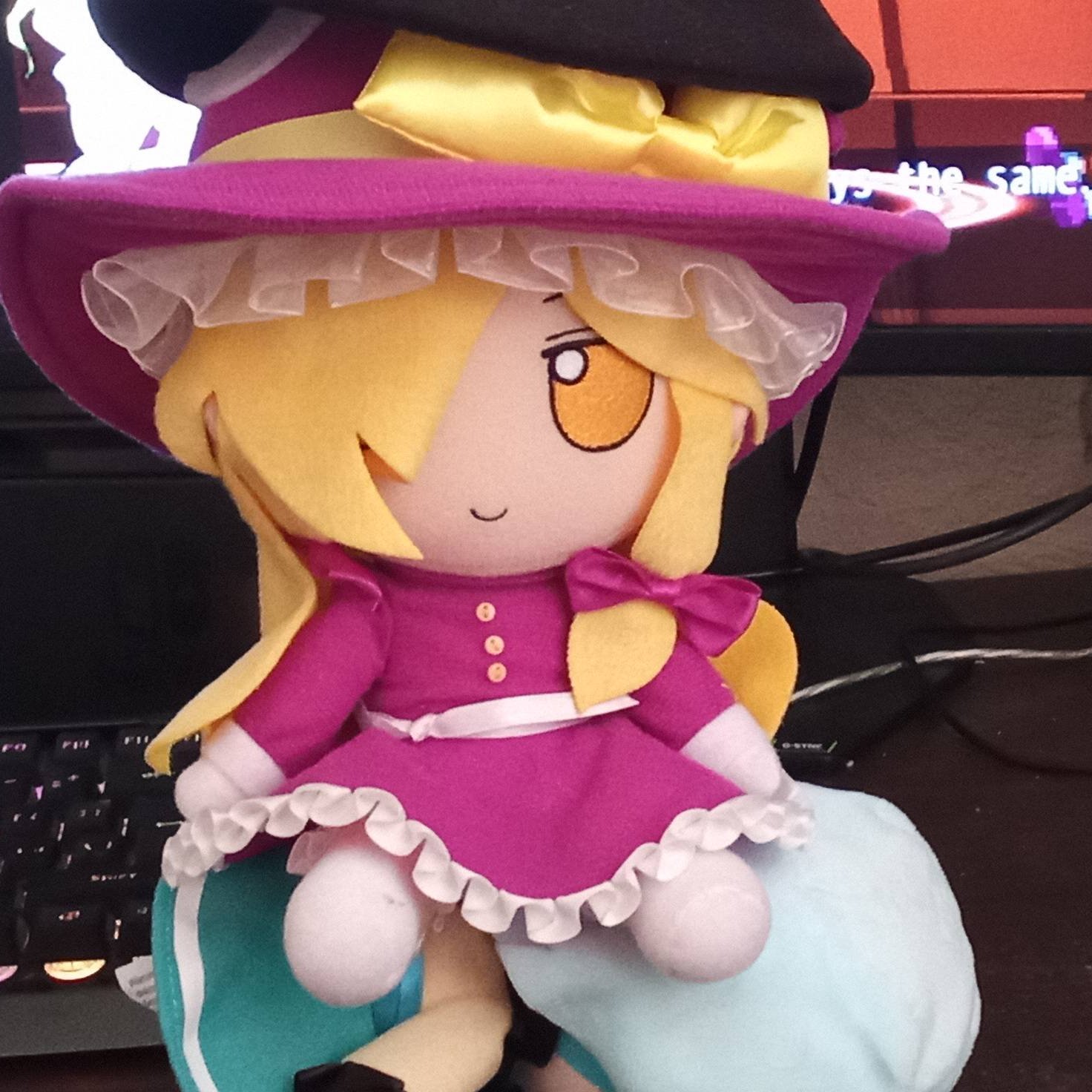 You might not be able to see it, but Marisa is also wearing Koishi's hat!